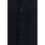 Brooksfield Blue Wool Oves Aries Full-Length Jacket Brooksfield