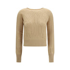Ermanno Scervino Beige Cashmere Sweater Ermanno Scervino
