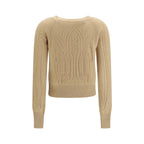 Ermanno Scervino Beige Cashmere Sweater Ermanno Scervino