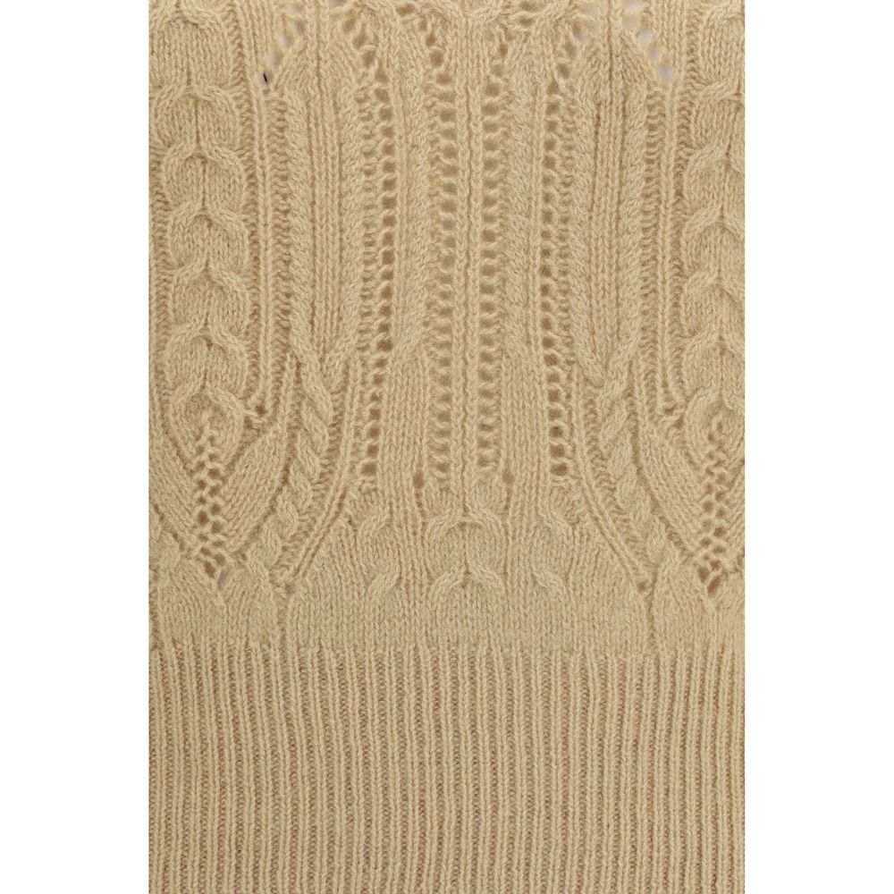 Ermanno Scervino Beige Cashmere Sweater Ermanno Scervino