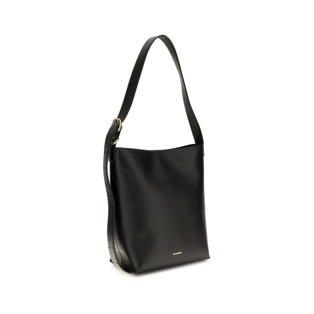 Jil Sander Black Calf Leather Bos Taurus Handbag Jil Sander