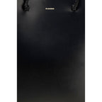 Jil Sander Black Calf Leather Bos Taurus Shoulder Bag Jil Sander