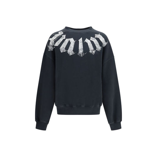 Palm Angels Black Cotton Sweatshirt Palm Angels