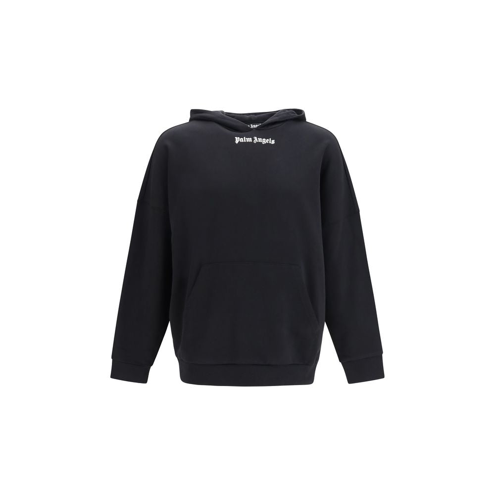 Black Palm Angels cotton sweatshirt with relaxed fit and logo details, displayed on a plain background.