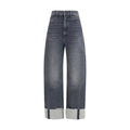 Mother Denim Black Cotton Cropped Jeans Mother Denim