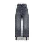 Mother Denim Black Cotton Cropped Jeans Mother Denim