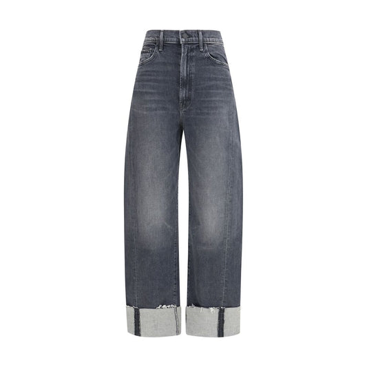 Mother Denim Black Cotton Cropped Jeans Mother Denim