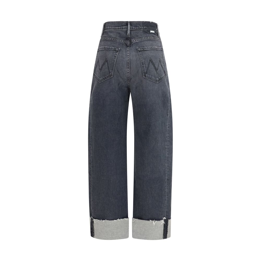 Mother Denim Black Cotton Cropped Jeans Mother Denim