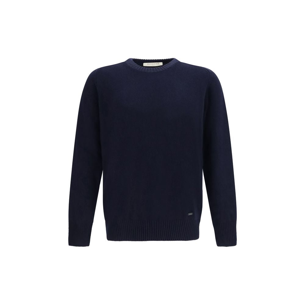Brooksfield Blue Wool Oves Aries Sweatshirt Brooksfield