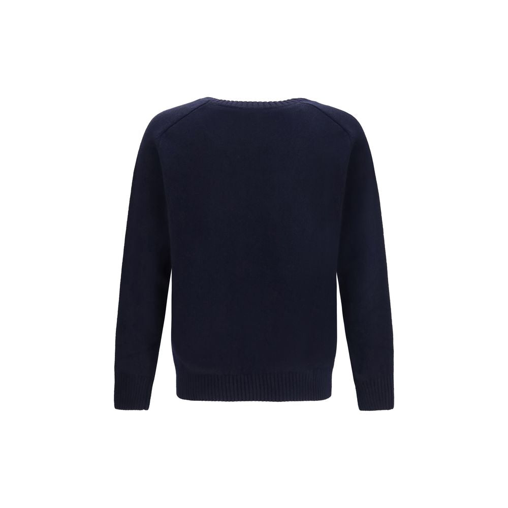 Brooksfield Blue Wool Oves Aries Sweatshirt Brooksfield