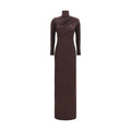 Courrèges Brown Viscose Casual Dress Courrèges