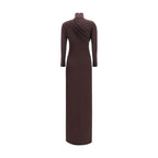 Courrèges Brown Viscose Casual Dress Courrèges