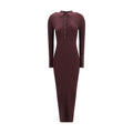 Courrèges Purple Viscose Long Dress Courrèges