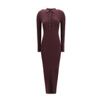 Courrèges Purple Viscose Long Dress Courrèges