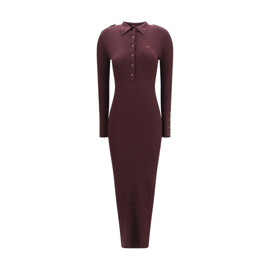 Courrèges Purple Viscose Long Dress Courrèges