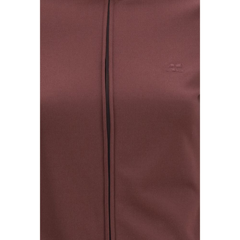 Courrèges Bordeaux Polyester Sweatshirt Courrèges