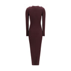 Courrèges Purple Viscose Long Dress Courrèges