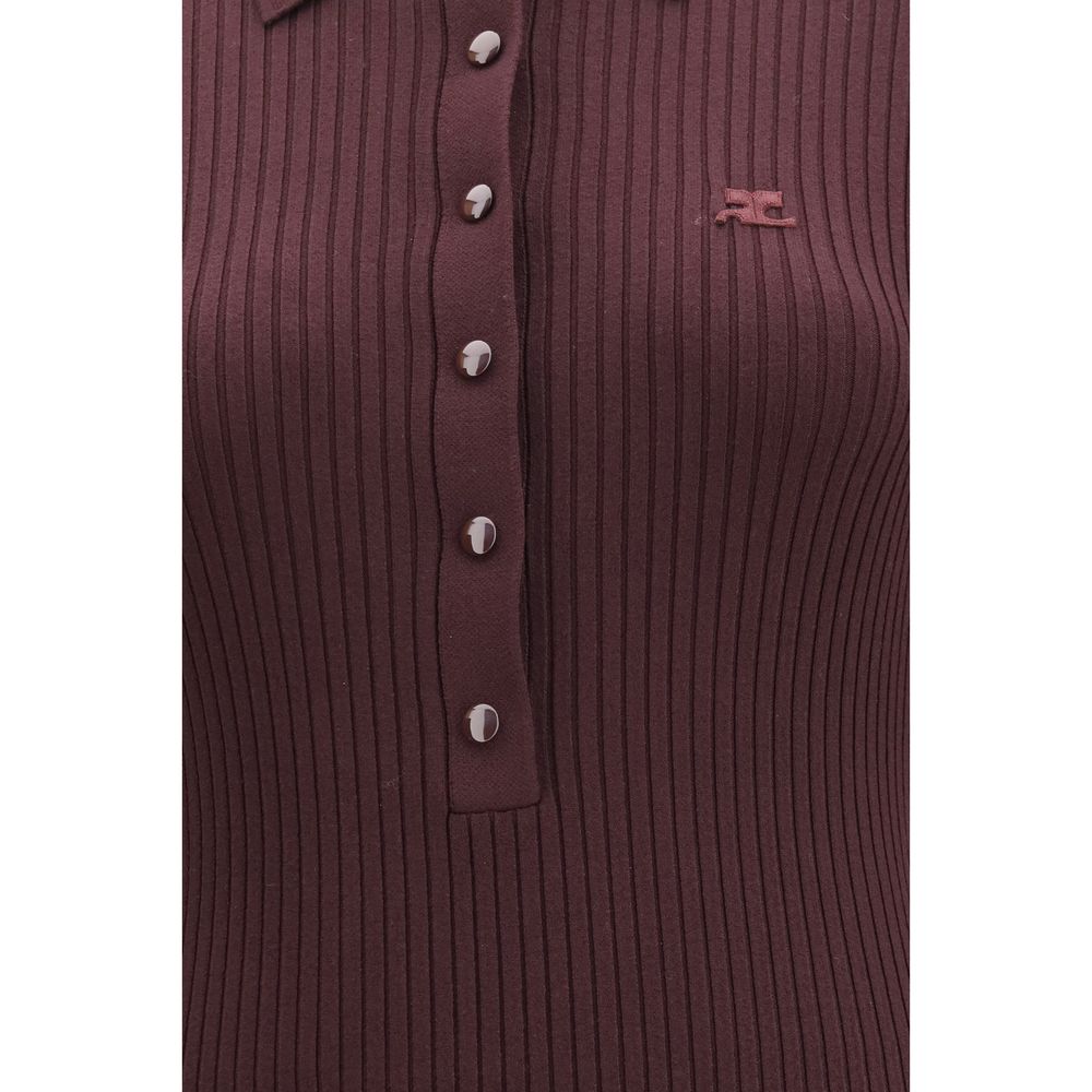 Courrèges Purple Viscose Long Dress Courrèges