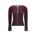Courrèges Bordeaux Viscose Cardigan Courrèges