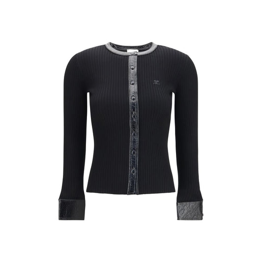 Courrèges Black Viscose Cardigan Courrèges