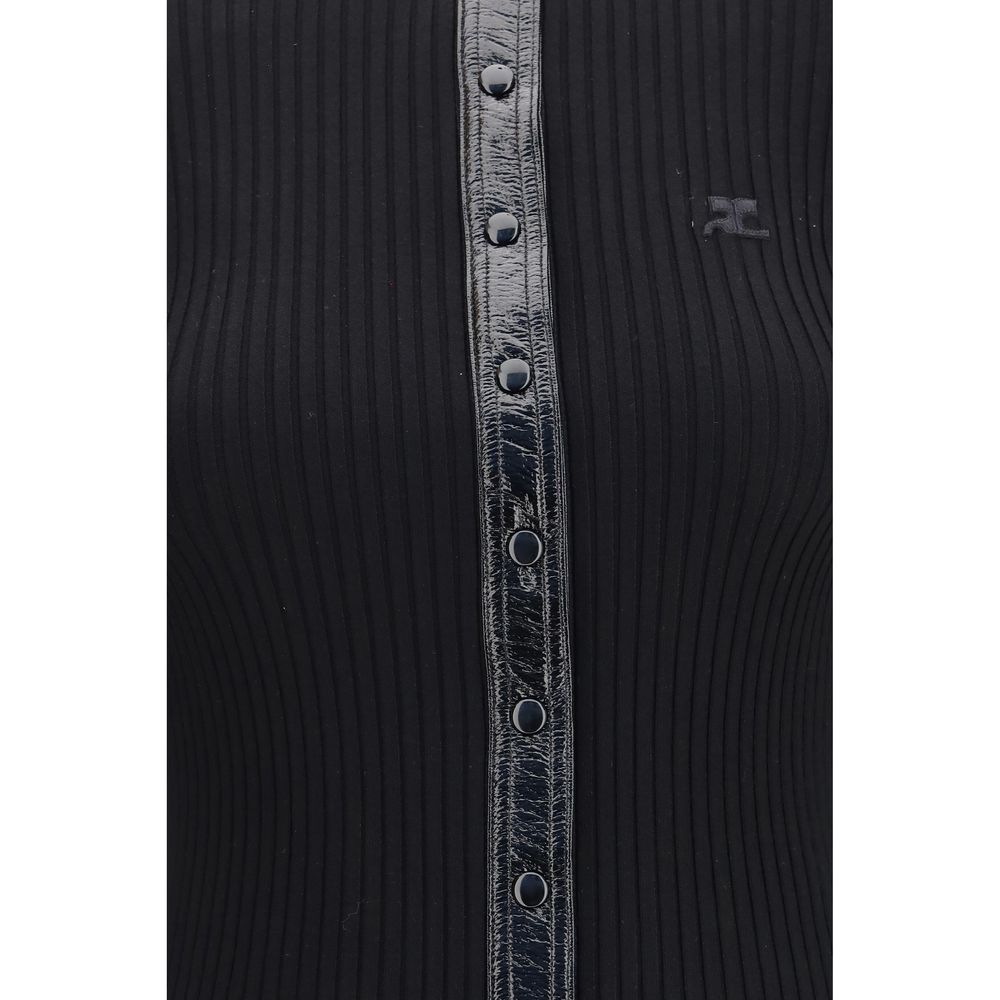 Courrèges Black Viscose Cardigan Courrèges