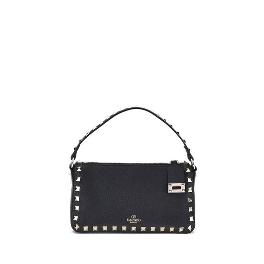 Valentino Garavani Black Calf Leather Bos Taurus Shoulder Bag Valentino Garavani