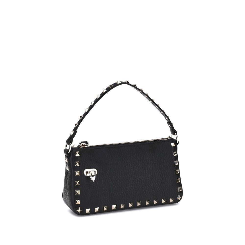 Valentino Garavani Black Calf Leather Bos Taurus Shoulder Bag Valentino Garavani