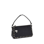 Valentino Garavani Black Calf Leather Bos Taurus Shoulder Bag Valentino Garavani