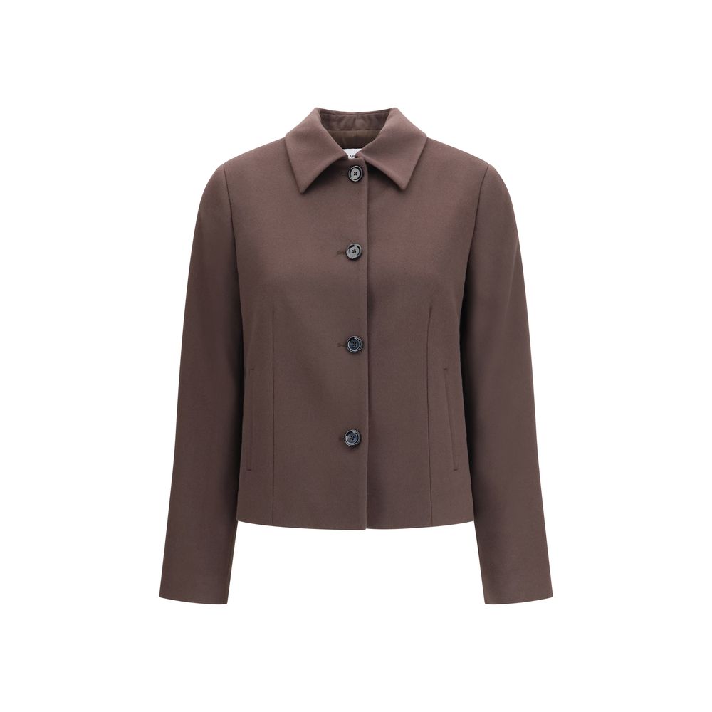 Lardini Brown Wool Oves Aries Full-Length Jacket Lardini