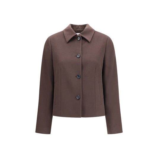 Lardini Brown Wool Oves Aries Full-Length Jacket Lardini