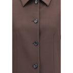 Lardini Brown Wool Oves Aries Full-Length Jacket Lardini