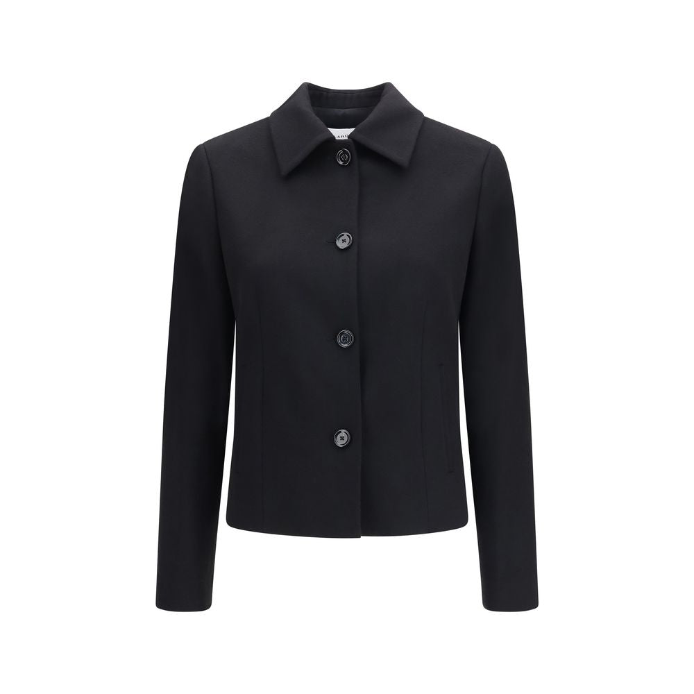 Lardini Black Wool Oves Aries Full-Length Jacket Lardini