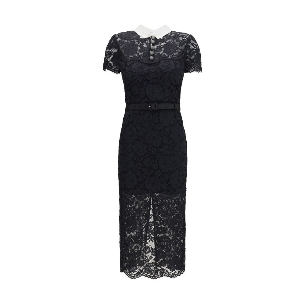 Self-Portrait Black Polyester Casual Dress Self-Portrait
