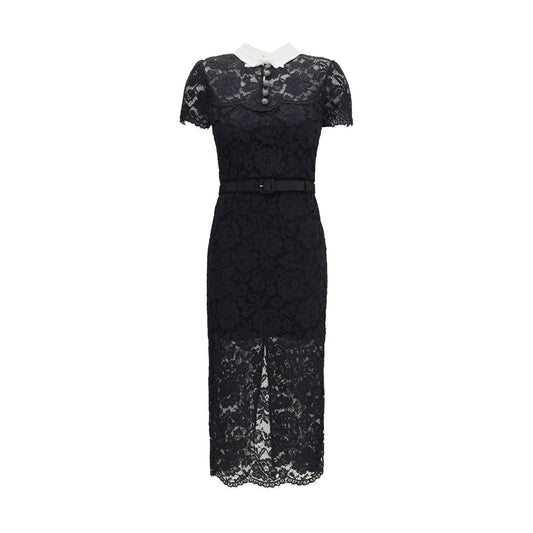 Self-Portrait Black Polyester Casual Dress Self-Portrait