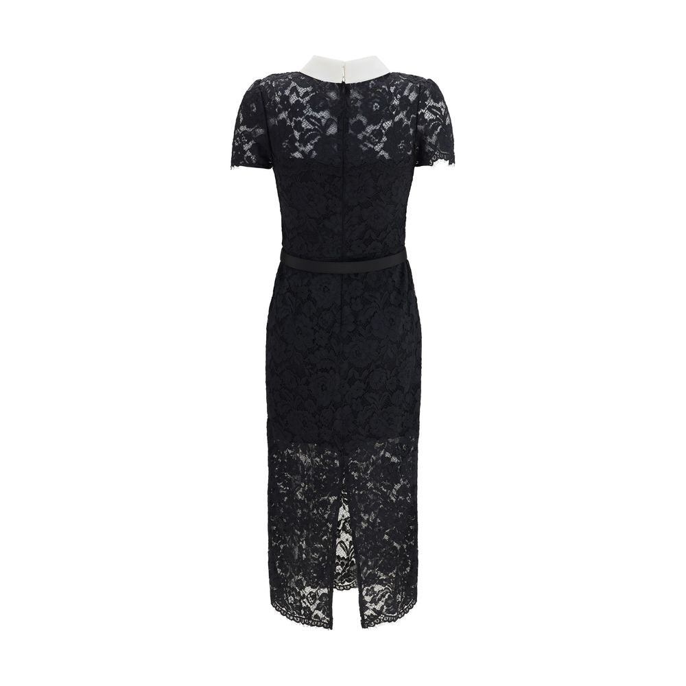 Self-Portrait Black Polyester Casual Dress Self-Portrait