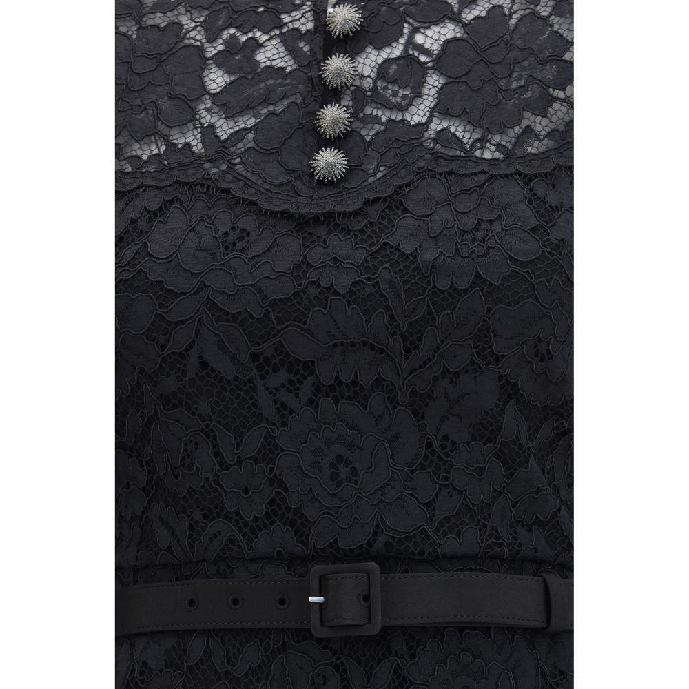 Self-Portrait Black Polyester Casual Dress Self-Portrait