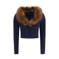 Self-Portrait Blue Wool Oves Aries Cardigan Self-Portrait