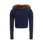 Self-Portrait Blue Wool Oves Aries Cardigan Self-Portrait