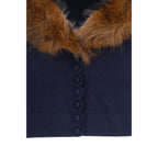 Self-Portrait Blue Wool Oves Aries Cardigan Self-Portrait
