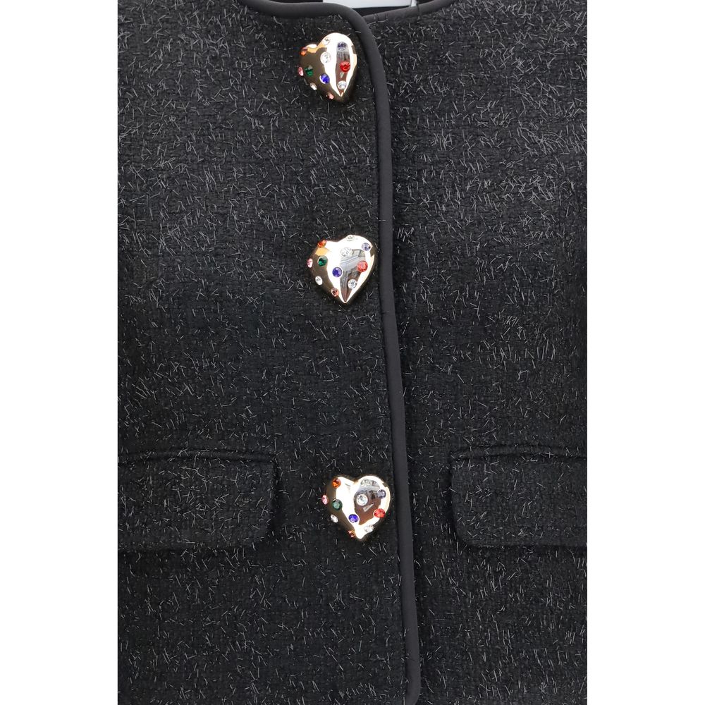 Self-Portrait Black Polyester Jacket Self-Portrait