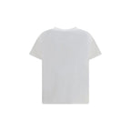 White cotton T-shirt from Loulou De Saison featuring a classic crew neck and relaxed fit.
