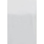 White cotton T-shirt by Loulou De Saison, casual fit with short sleeves and round neckline, displayed flat.