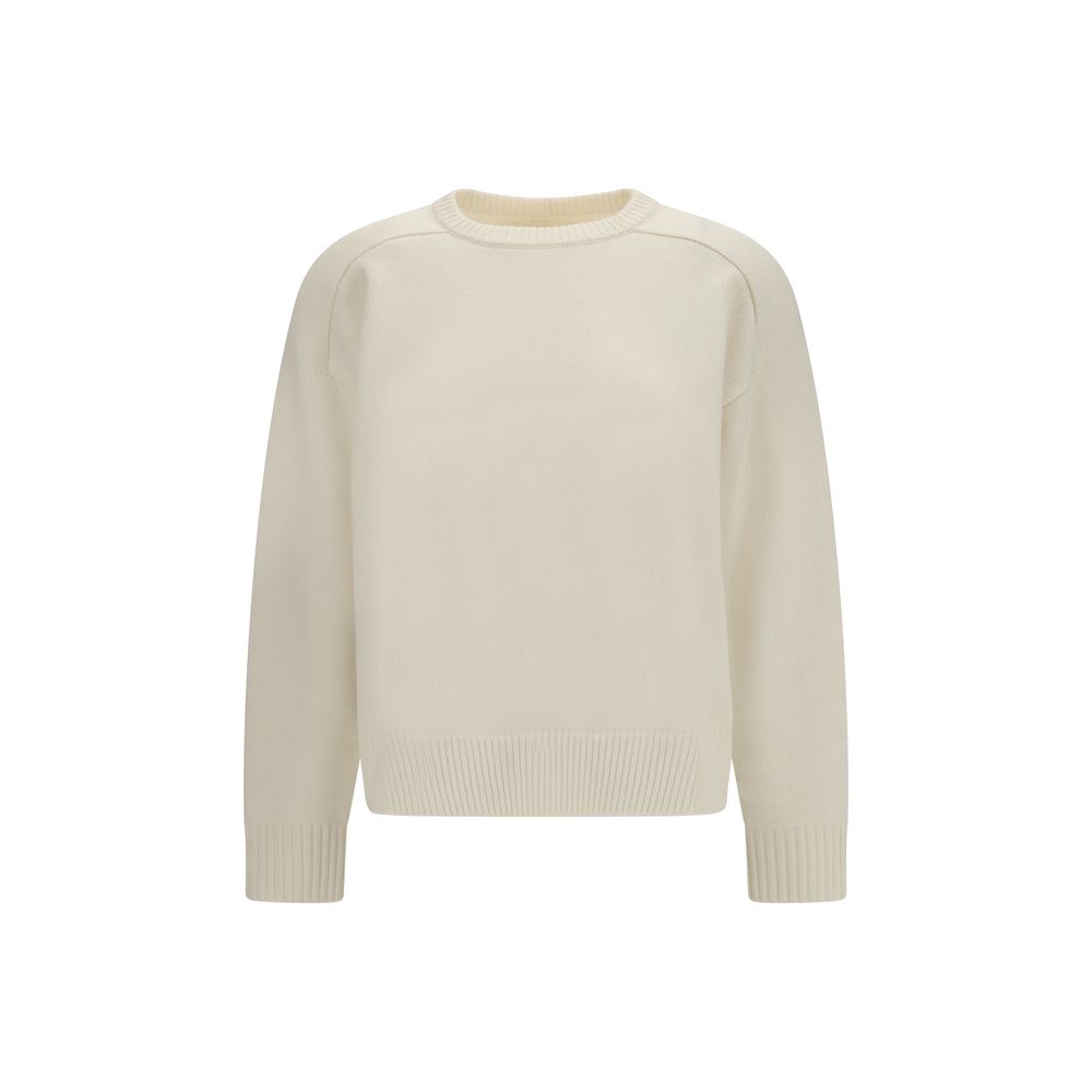 Loulou De Saison White Wool Oves Aries Sweatshirt Loulou De Saison