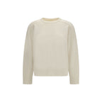 Loulou De Saison White Wool Oves Aries Sweatshirt Loulou De Saison
