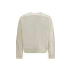 Loulou De Saison White Wool Oves Aries Sweatshirt Loulou De Saison