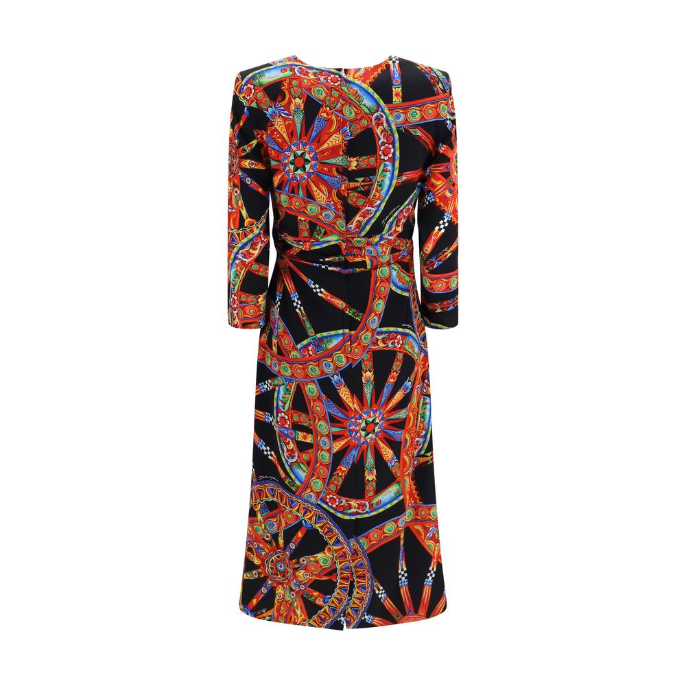 Dolce & Gabbana Multicolor Silk Cocktail Dress Dolce & Gabbana