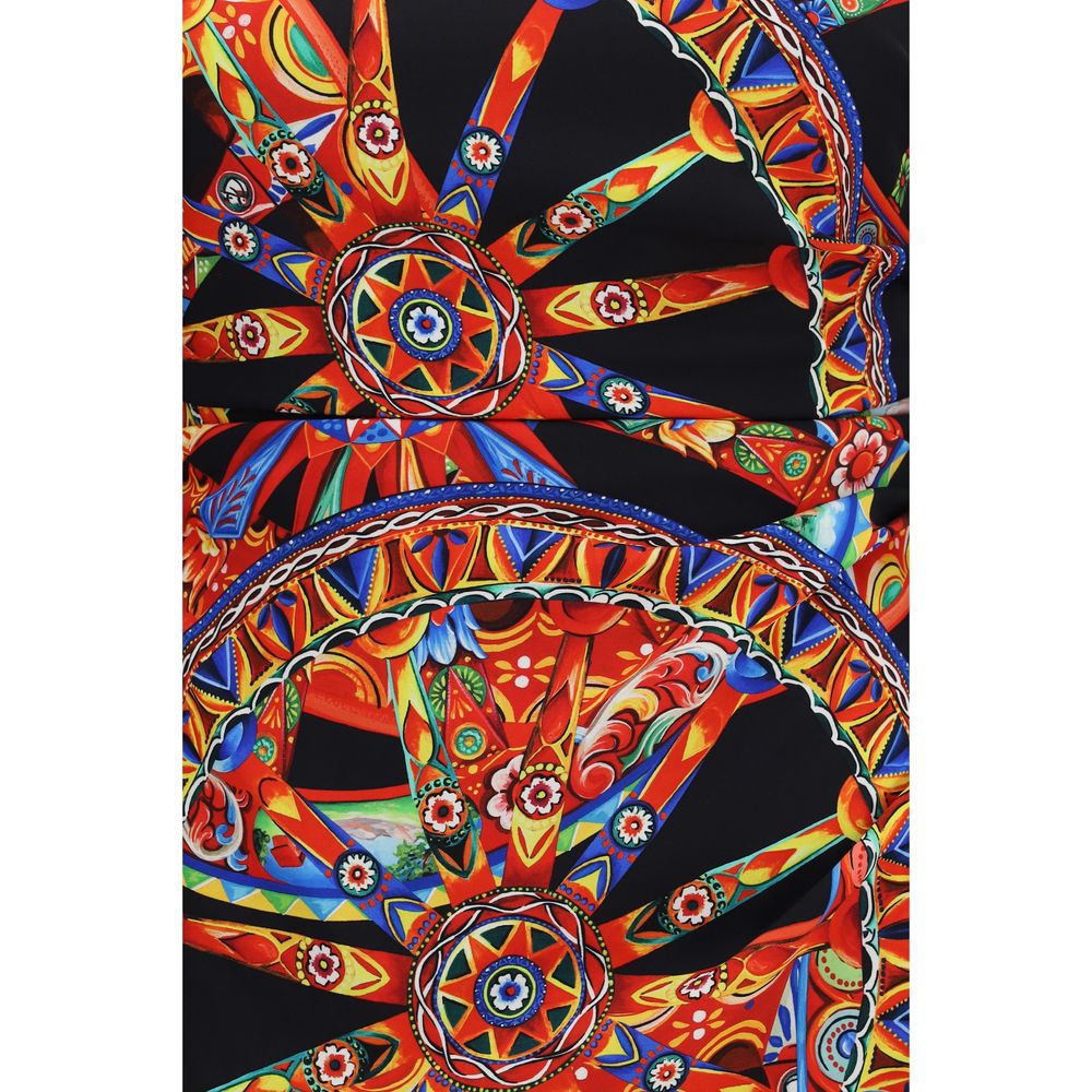 Dolce & Gabbana Multicolor Silk Cocktail Dress Dolce & Gabbana