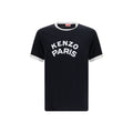 Kenzo black cotton T-shirt featuring a classic crew neck and minimalist design, perfect for casual wear.
