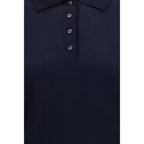 Golden Goose Blue Wool Oves Aries Dress Shirt