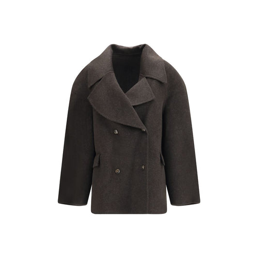 Loulou De Saison Brown Wool Oves Aries Full-Length Jacket Loulou De Saison